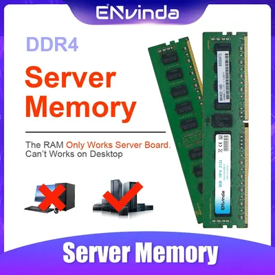 Server Memory DDR4 Ram 16GB 4GB 8GB 32GB PC4 2400MHz 2133MHz 2666MHz 2133P 2400T 2666V REG ECC