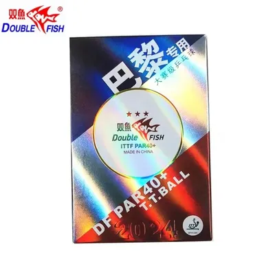 6 Pcs/Box Double Fish Ping Pong Balls PAR40+ 3 Star Official Table Tennis Balls for Paris