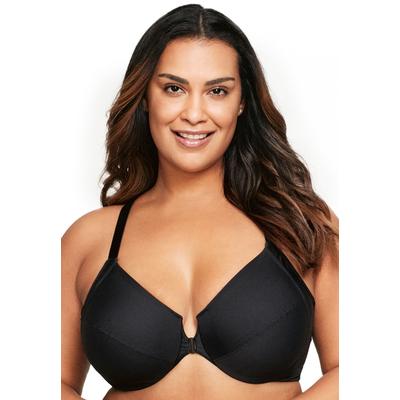 Plus Size Women's FRONT CLOSE WONDERWIRE BRA 1247 by Glamorise in Black (Size 42 D)
