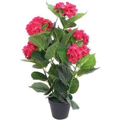 Vidaxl - Künstliche Hortensie mit Topf 60 cm Rot