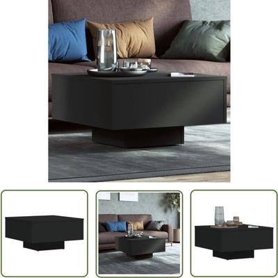 Longziming - The Living Store Couchtisch Schwarz 60x60x31,5 cm Holzwerkstoff - Couchtisch Image