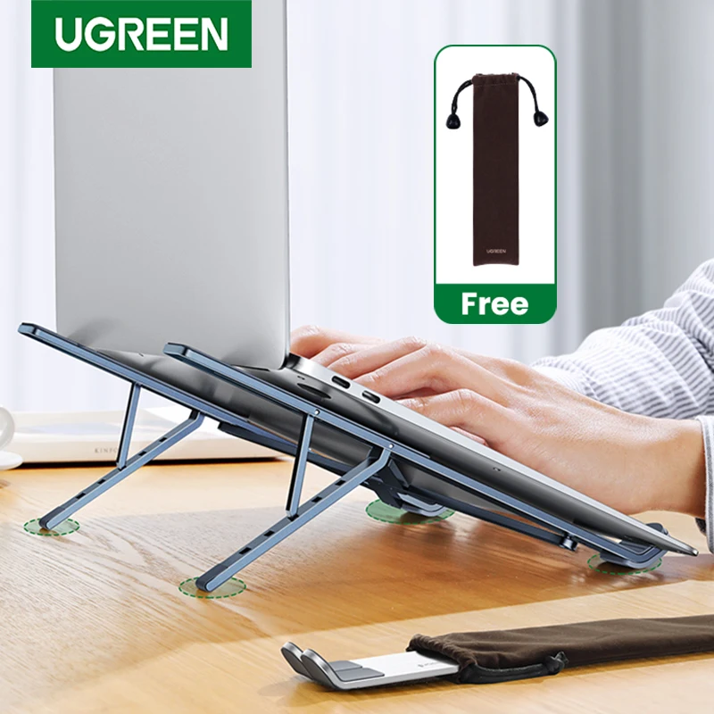 UGREEN supporto per Laptop per Macbook Air Pro supporto per Notebook verticale pieghevole in alluminio supporto per Laptop supporto per Tablet Macbook Pro