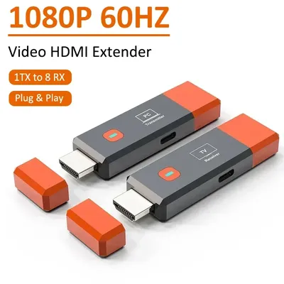 1080P 50M Wireless HDMI Extender Video Sender Empfänger Adapter TV Stick Dongle für Kamera Laptop PC zu TV Monitor projektor