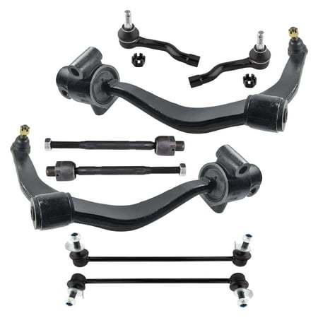 PartsW - 8 Pc Front Lower Control Arms & Ball Joints Stabilizer Sway Bar Links Outer Inner Tie Rod Ends Suspension Kit for INFINITI FX35 2003-2008 INFINITI FX45 2003-2008