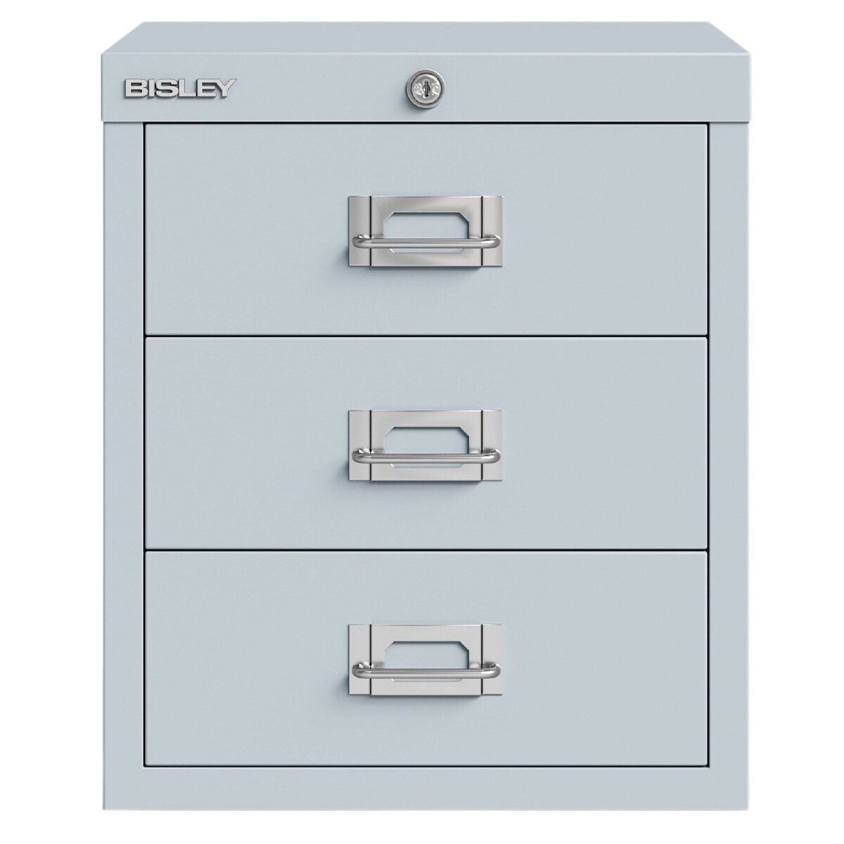 BISLEY Multidrawer Schubladenschrank aus Metall in lichtgrau, 3 Schübe abschließbar - Schrank für's Büro Stahlschrank Metallschrank Büroschrank Image