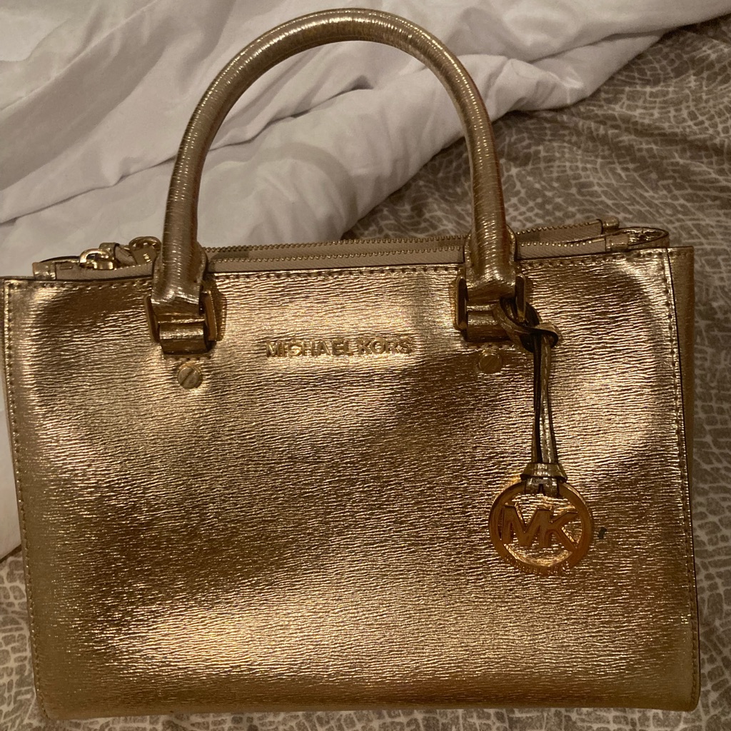 Michael Kors Bags | Beautiful Michael Kors Gold Handbag . Medium Size | Color: Gold | Size: Os