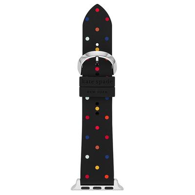 Kate Spade Accessories | Kate Spade Black Multicolored Dot Silicone Band For Apple & Samsung Smart Watch | Color: Black | Size: Os