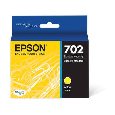 Epson 702 Yellow DURABrite Ultra Standard-Capacity Ink Cartridge with Sensormatic T702420-S