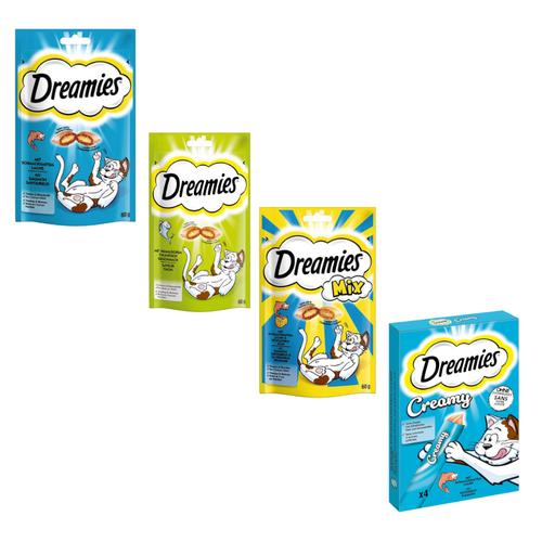 Dreamies Snacks zum Sonderpreis! - 11 x 40 g Creamy Lachs + 2 x 60 g Lachs & Käse + 2 x 60 g...