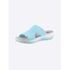 Pantolette JANA, Damen, Gr. 42, blau (eisblau), Textil, sportlich, Schuhe