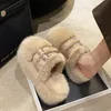 Frauen Winter Hause Dicke Sohle Hausschuhe Damen Casual Slip Auf Flauschigen Plüsch Gefüttert Schuhe Bequeme Indoor Hause Hausschuhe Größe 34-40