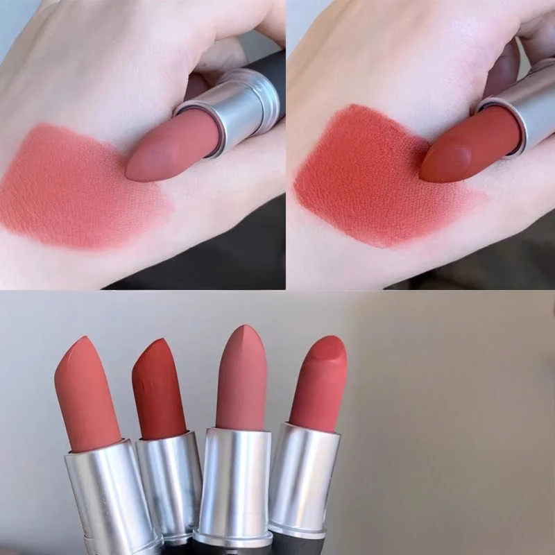 12 Farben Lippenstift Matt Wasserdicht Samt Pigment Rouge Wasserdicht Langlebige Lippen Professionelle Kosmetik Schönheit Nude Rot Rosa