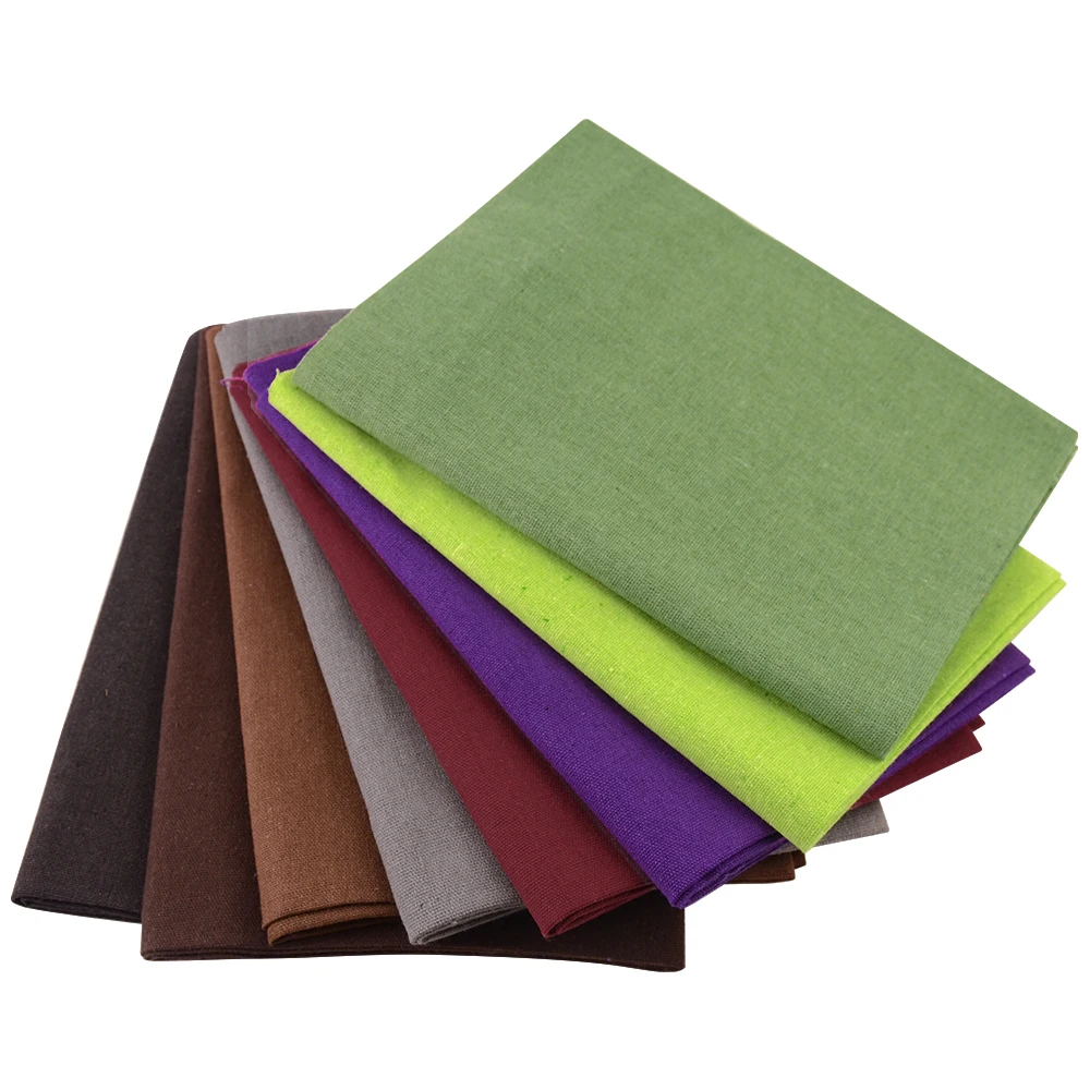 TERAMILA Baumwoll-Leinen-Stoff zum Nähen, Tischdecke, Kissen, Heimdekoration, Tischläufer, klassisches Weiß, schwarze Farbe, Meterware Image