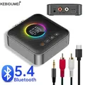 RGB Light Bluetooth 5.4 ricevitore Audio trasmettitore DSP adattatore Wireless FM USB 3.5MM AUX RCA Stereo HIFI adattatore musicale con microfono