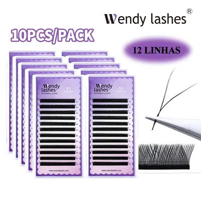 Wendy Lashes 10Pcs/Set Y Shape Lash Wholesale Hand Woven Premium 12 Lines YY Eyelash Extension