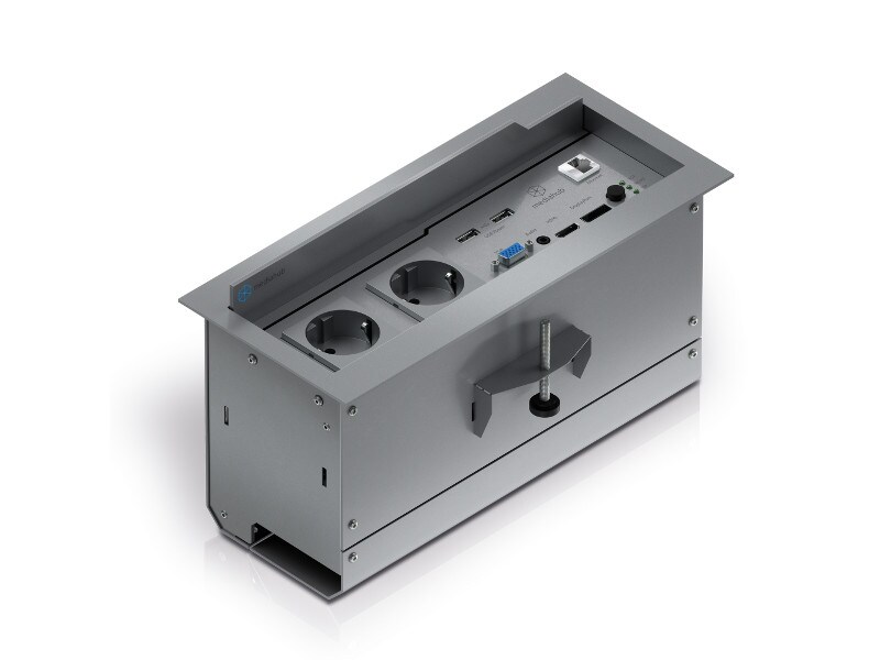 PureLink mediahub On-table Tischanschlussfeld Daisy Chain, stahlgrau Image