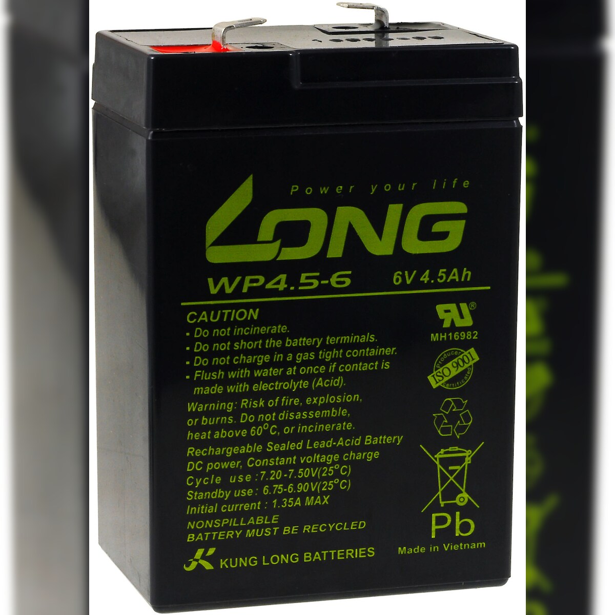 Powery KungLong Ersatzakku für Peg Perego Feber Injusa Smoby 6V 4,5Ah Image