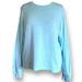 J. Crew Tops | J Crew Womens Sweatshirt Sz L Blue Cotton Terry Crewneck Relaxed Fit Coastal | Color: Blue | Size: L