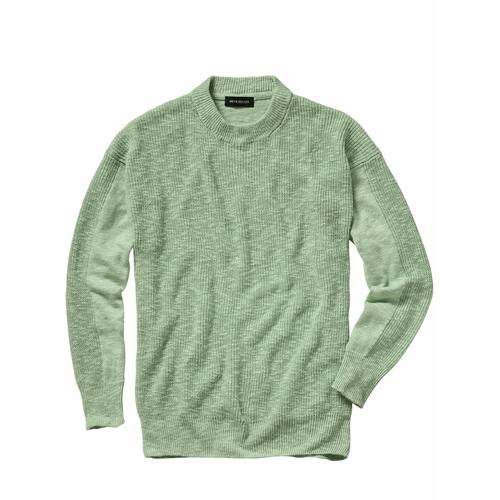 Mey & Edlich Herren leichter Pullover Regular Fit Gruen einfarbig