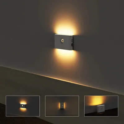Smart Motion Sensor LED Night Lights, Eye Protection Bedside Night Lamp Cabinet Lighting for Bedroom Bathroom Hallway Camping