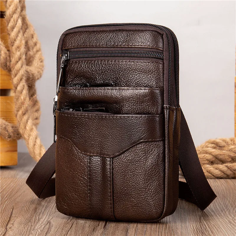 Hommes en cuir PU épaule mâle Fanny Pack haute qualité sacs de messager hommes mode affaires ceinture sac petite mallette taille