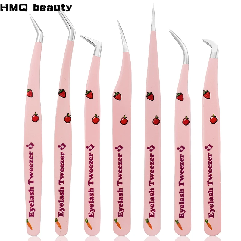Wimpernverlängerungspinzette Falsche Wimpern Edelstahlpinzette Hochpräzise 3D-Wimpernverlängerungspinzette Make-up-Tools Image