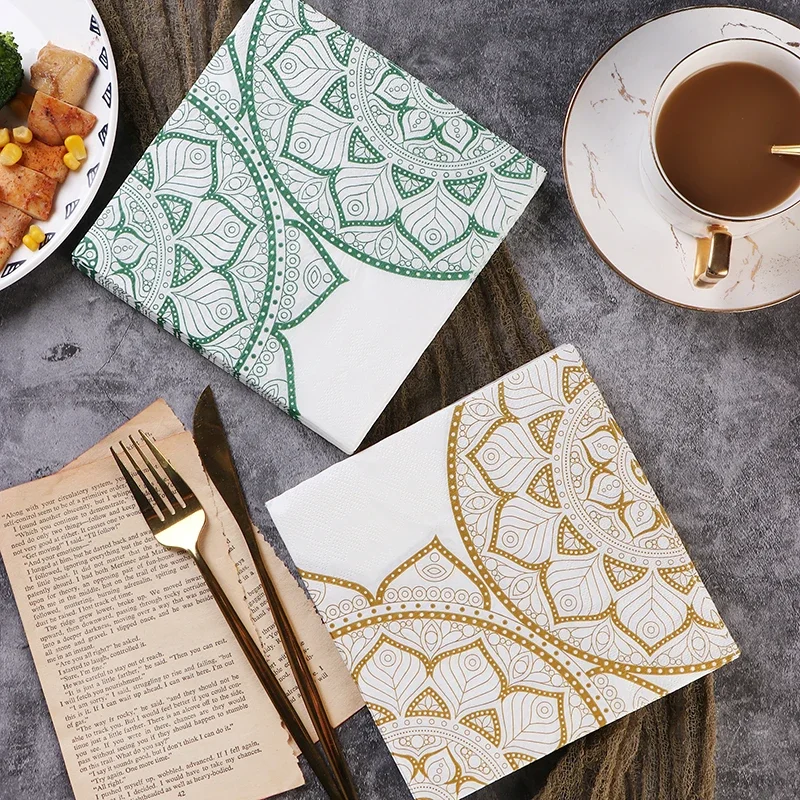 20 pcs/p 33*33cm neue bunte Papiers ervietten arabisch exotisch bedruckte Servietten Party dekoration Papier Tischs ets DIY Seidenpapier