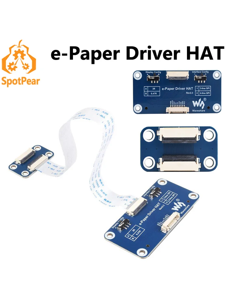 Universal E-Paper Driver HAT unterstützt verschiedene Waveshare SPI E-Paper Raw Panels Image