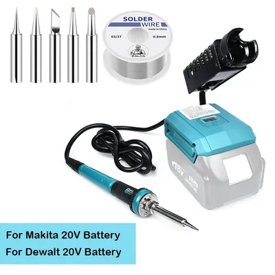 Für Makita/Dewalt/Milwaukee 20V Batterie 60W Drahtlose Elektrische Lötkolben Schweißen Werkzeug Stehen Spitze Temperatur schnelle Heizung