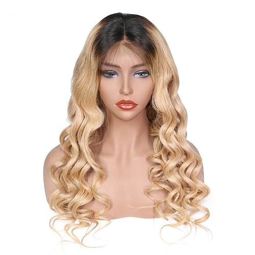 Remy Menschenhaar 13x6 Verschluss 13x4 Spitzenfront 4x4 Spitzenfront Perücke Seitenteil Mittelteil Freier Teil Brasilianisches Haar Große Wellen Wellen Dunkelgrau Mehrfarbig Perücke 130% 150% 180 Image