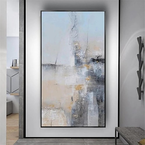 handgefertigtes Ölgemälde auf Leinwand, Wandkunst, Dekoration, moderne abstrakte Textur für die Inneneinrichtung, gerolltes, rahmenloses, ungedehntes Gemälde Image