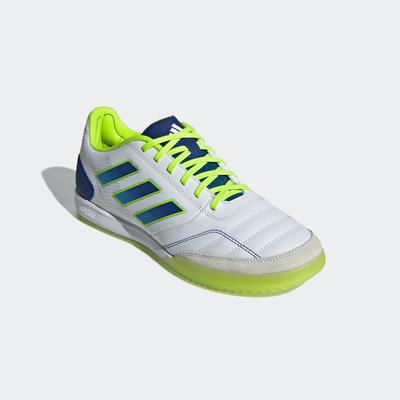 Fußballschuh ADIDAS PERFORMANCE "TOP SALA COMPETITION IN" Gr. 44, weiß (cloud white / royal blue lucid lemon) Schuhe