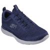 Slip-On Sneaker SKECHERS "SUMMITS-", Herren, Gr. 48,5, blau (navy, grau), Textil, sportlich, Schuhe, Slipper, Freizeitschuh, Halbschuh mit Elastic Schnürsenkel, Topseller