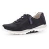 Keilsneaker GABOR ROLLINGSOFT, Damen, Gr. 42, blau (nachtblau), Nubukleder, unifarben, sportlich, Schuhe Sneaker, Freizeitschuh, Halbschuh, Schnürschuh mit OPTIFIT-Wechselfußbett