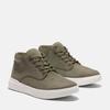 Schnürboots TIMBERLAND "SENECA BAYMID LACE UP SNEAKER", Gr. 43,5, grün (dunkelgrün nubuck), Leder, sportlich, Schuhe, Winterstiefel, Schnürstiefel, Winterschuhe
