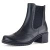 Chelseaboots GABOR, Damen, Gr. 38, schwarz, Kalbsleder, Elastischer Einsatz, Lyralochung, klassisch, Schuhe, Blockabsatz, Businessschuh, Stiefelette mit Lyra Lochung