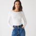 J. Crew Tops | J. Crew Long Sleeve Cotton T-Shirt In Vintage Rib Nwt | Color: White | Size: Xs