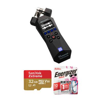 Zoom H1essential 2-Track 32-Bit Float Portable Audio Recorder Kit with Memory Ca H1ESSENTIAL