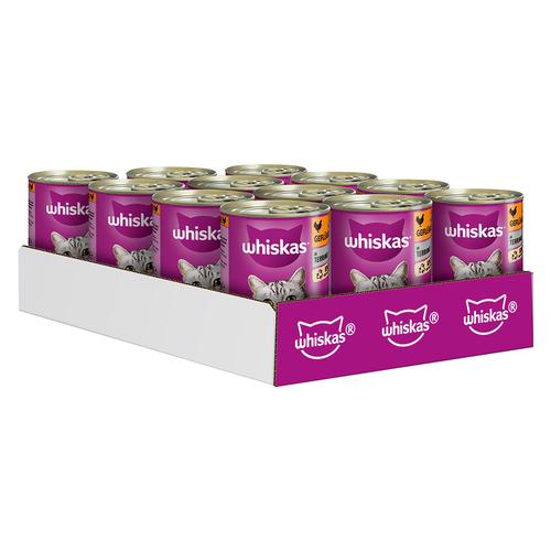 24x400g Whiskas 1+ Dosen Geflügel in Terrine Katzenfutter Nass