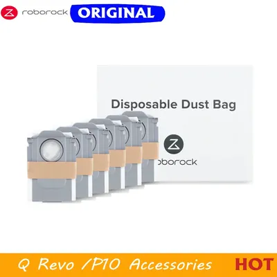 Original Roborock s8 maxv ultra/qrevo curv/Edge/qrevo series/saros 10r/saros 10 Dust Bags Accessories Vacuum Disposable dustbag