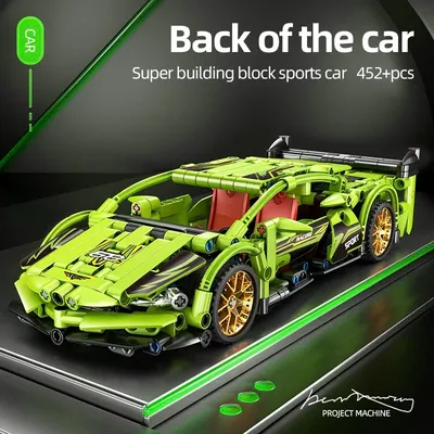 Toylinx 452 stücke High-Tech-Rennsport wagen Kreation Experte Baustein Renn modell Kinderspiel zeug für Jungen Geburtstags geschenke Image