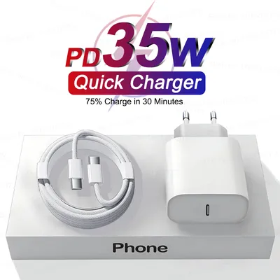 PD 35W Schnellladegerät für iPhone 11 12 13 14 15 Pro Max Schnellladekabel für iPhone 15 Plus USB