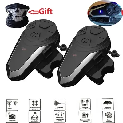 1200m bts3 bluetooth helm intercom BT-S3 ipx7 wasserdicht bt mit fm motorrad helm interphone Image