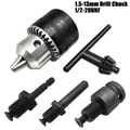 Mandrino per trapano da 1,5-13 mm, punte per avvitatore a percussione con montaggio 1/2-20UNF Conversione del mandrino con codolo esagonale/adattatore quadrato con presa SDS-Plus con chiave per