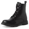 Winterboots TAMARIS, Damen, Gr. 39, schwarz, Leder, Lederimitat, Basic, Schuhe, Blockabsatz, Schnürboots, Winterstiefelette, T-Logo an der Zunge