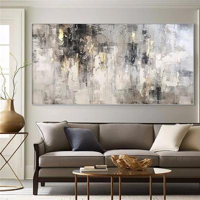 Oil painting handmade Wabi Sabi Painting hand painted Large Beige Art 3D Minimalist Painting on Canvas handpainted 3D Texture gold foil painting Wall Art Neutral Beige Arch Plaster Painting