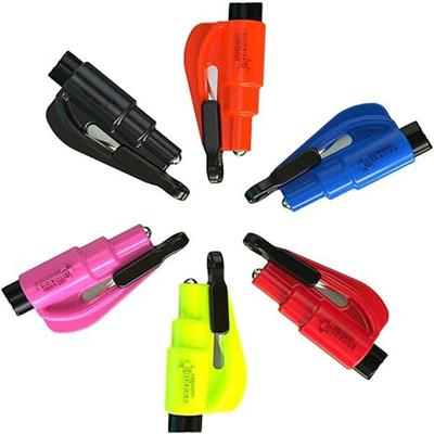 6Pcs Car Window Breaker Tool Keychain3 in 1 Glass Breaker and Seatbelt Cutter Survival Whistle Emergency Keychain Car Escape Tool Applicable to All Cars Car Accessories