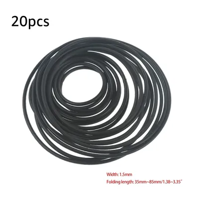 A3PC 20Pcs Universal 1.5mm Cassette Tape Machine Belt Drives Belts Tape Machine Bands for Repair