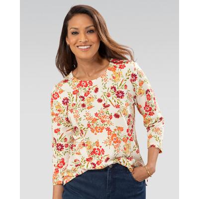 Appleseeds Women's Prima™ Cotton Autumn Fields Tee - Multi - 1X - Womens