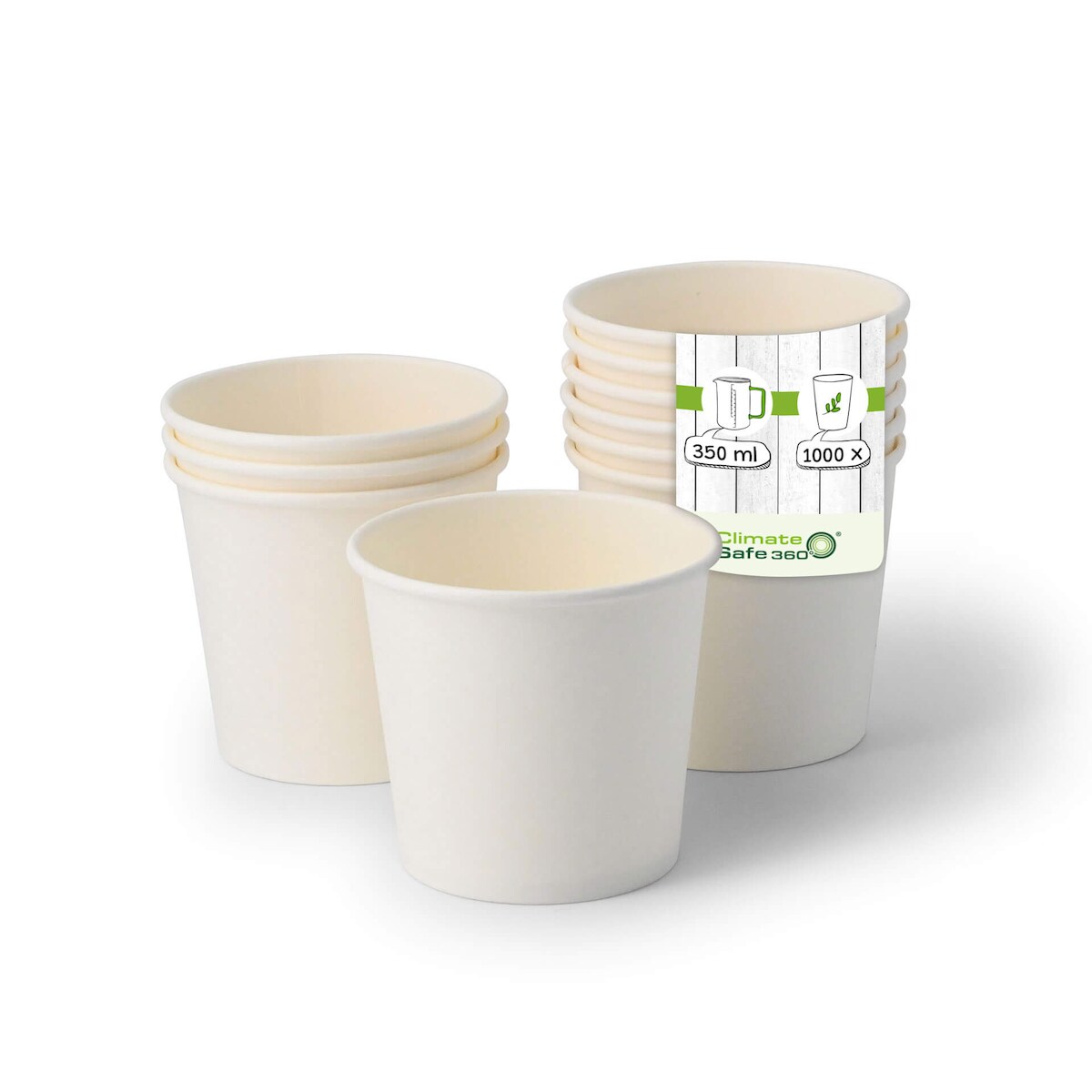 greenbox - Eisbecher aus Pappe L, 250 ml, max. 350 ml, Ø 92 mm, weiß, 1000 St. Image